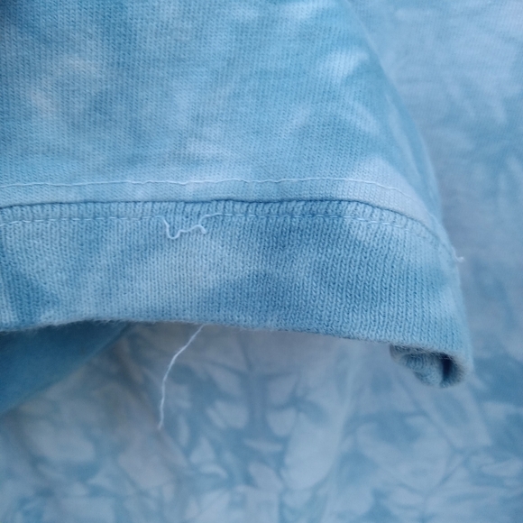 Vtg Bear "Back to Earth" Blue Graphic Long Sleeve Shirt Size Medium Tie-Dyed - Picture 6 of 8